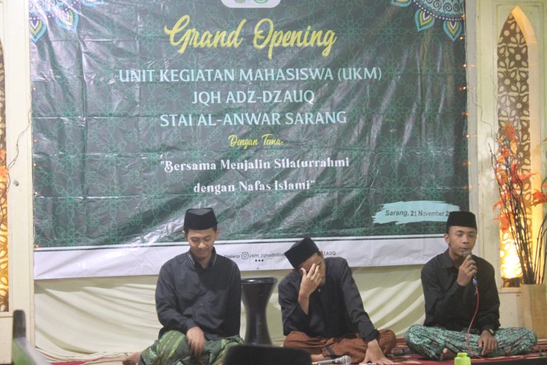 Grand Opening UKM JQG adz-Dzauq; Pembimbing JQH: “Alaqah (hubungan) harus dijaga!”